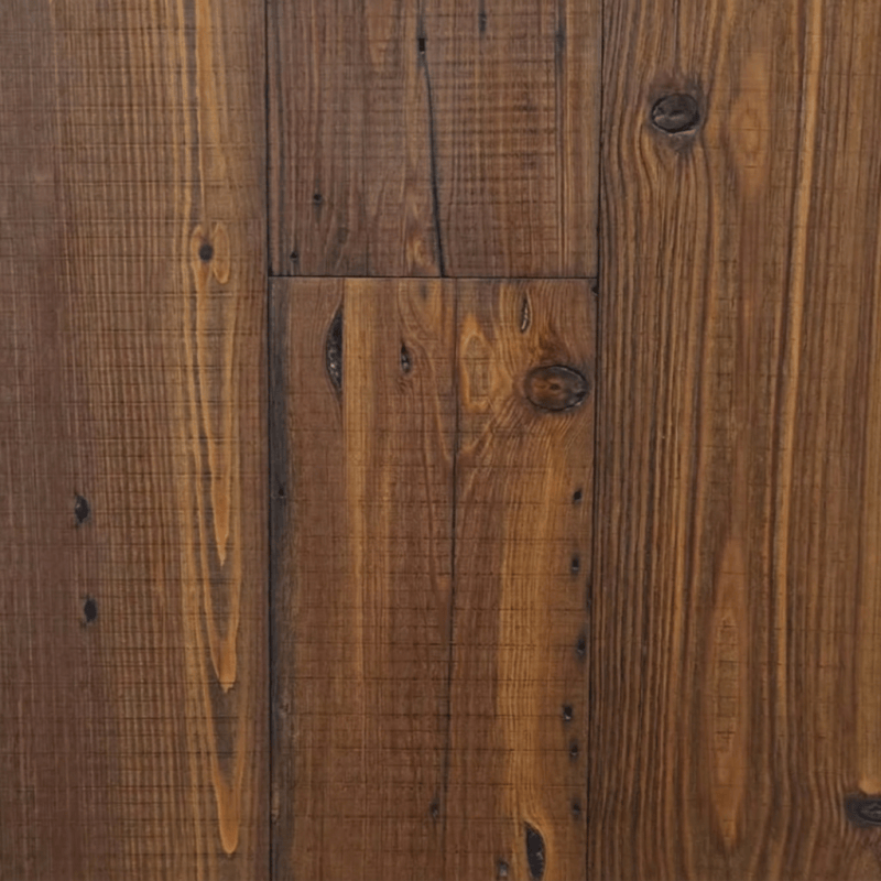 Forge Storm reclaimed heart pine flooring — dark dramatic tones | Mill & Woods