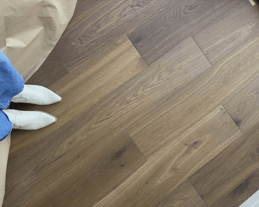 Chateau Brun deep brown French oak hardwood flooring | Mill & Woods Atlanta
