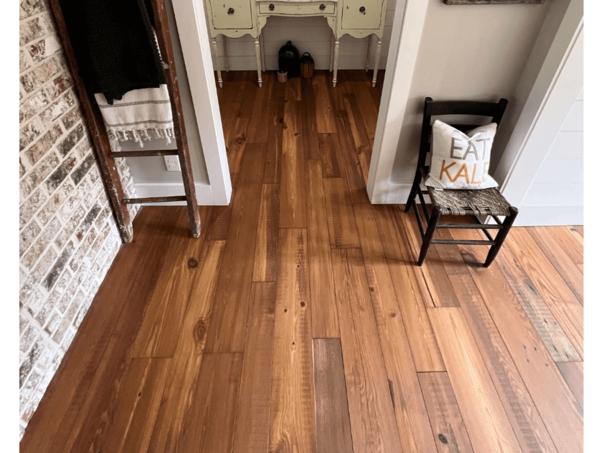 Hamilton wide plank reclaimed heart pine flooring | Mill & Woods