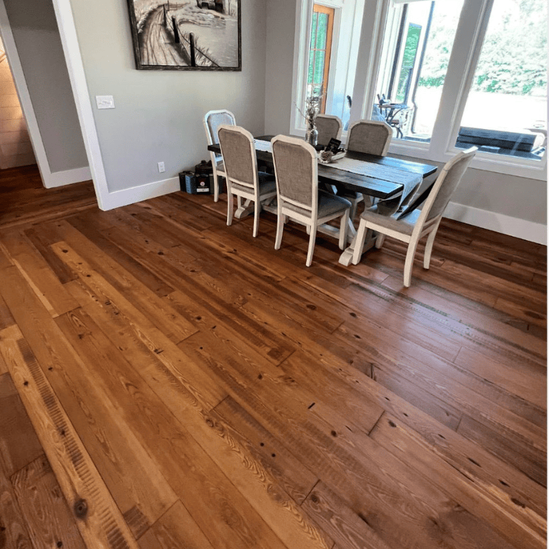 Hamilton reclaimed heart pine flooring swatch | Mill & Woods Atlanta
