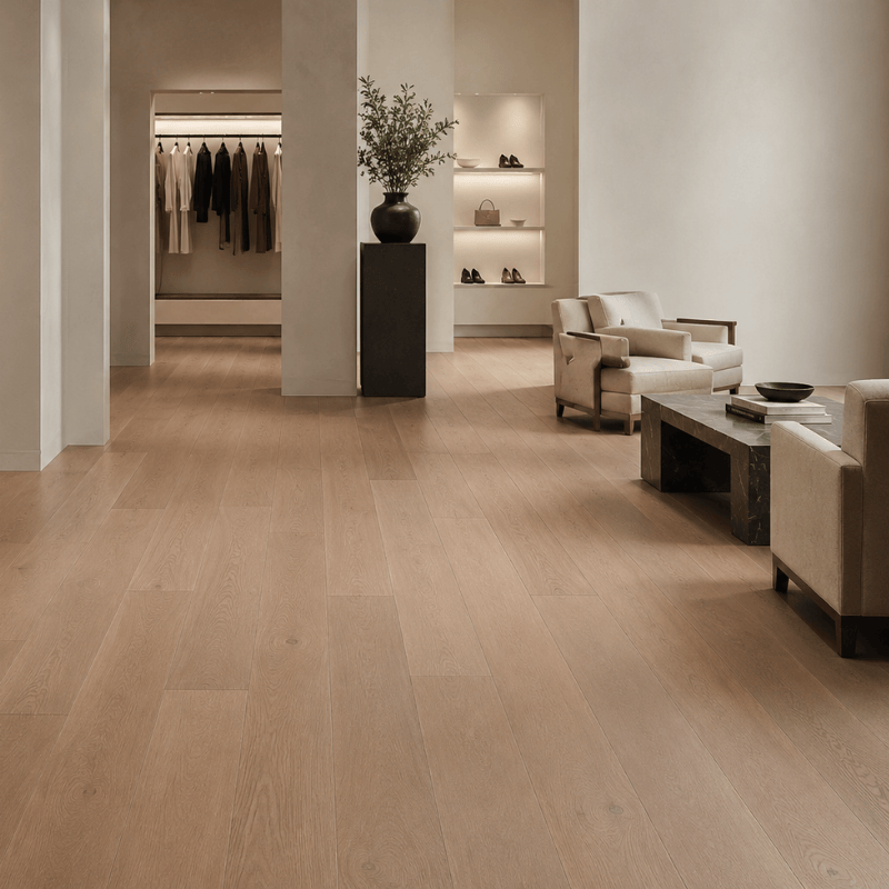 Sandbar pale coastal white oak flooring swatch | Mill & Woods Atlanta